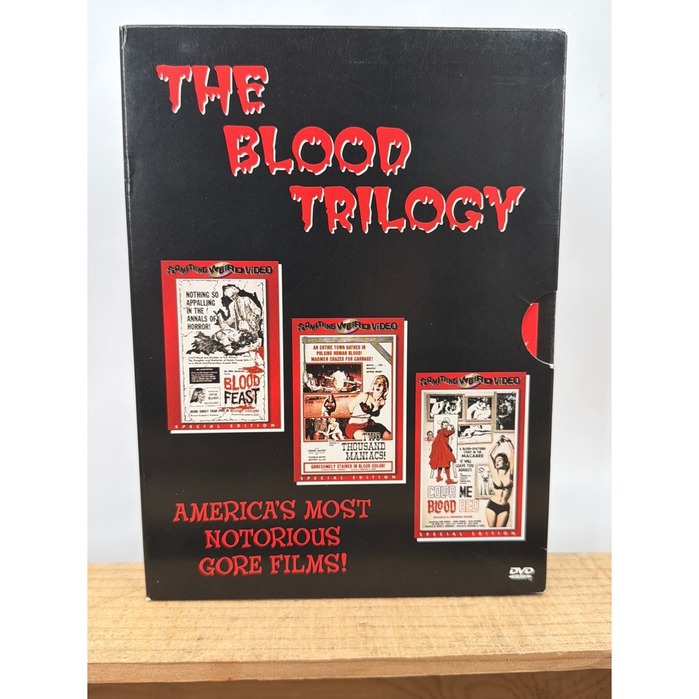Vintage The Blood Trilogy DVD Box Set Something Weird HG‎ Lewis Gore Horror